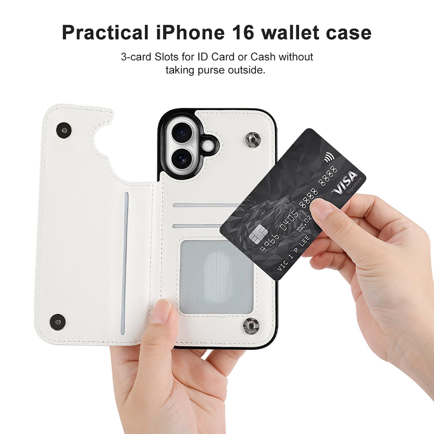 iPhone 16 Series Flip Cover Wallet