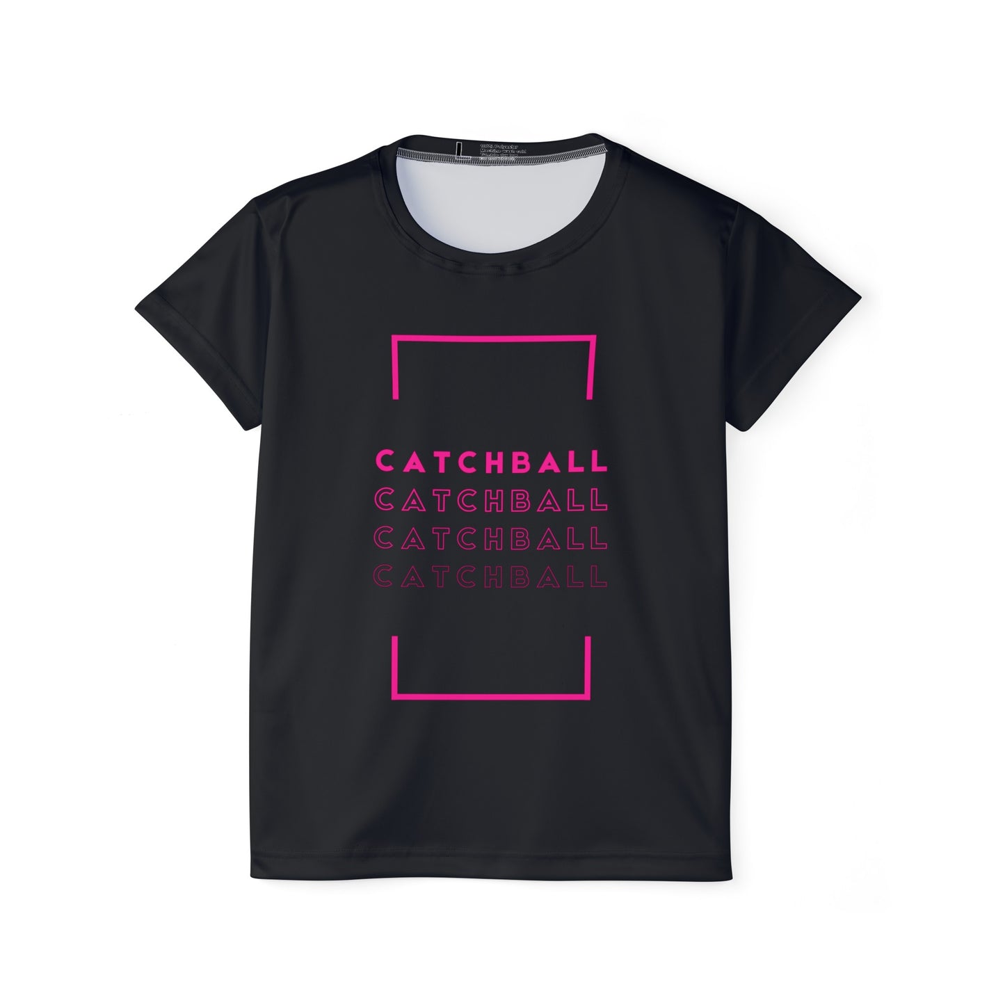 Catchball Fitted Jersey Women's Sports T-Shirt Performance Ladies Athletic Tee Catchball Active - RUNS SMALL