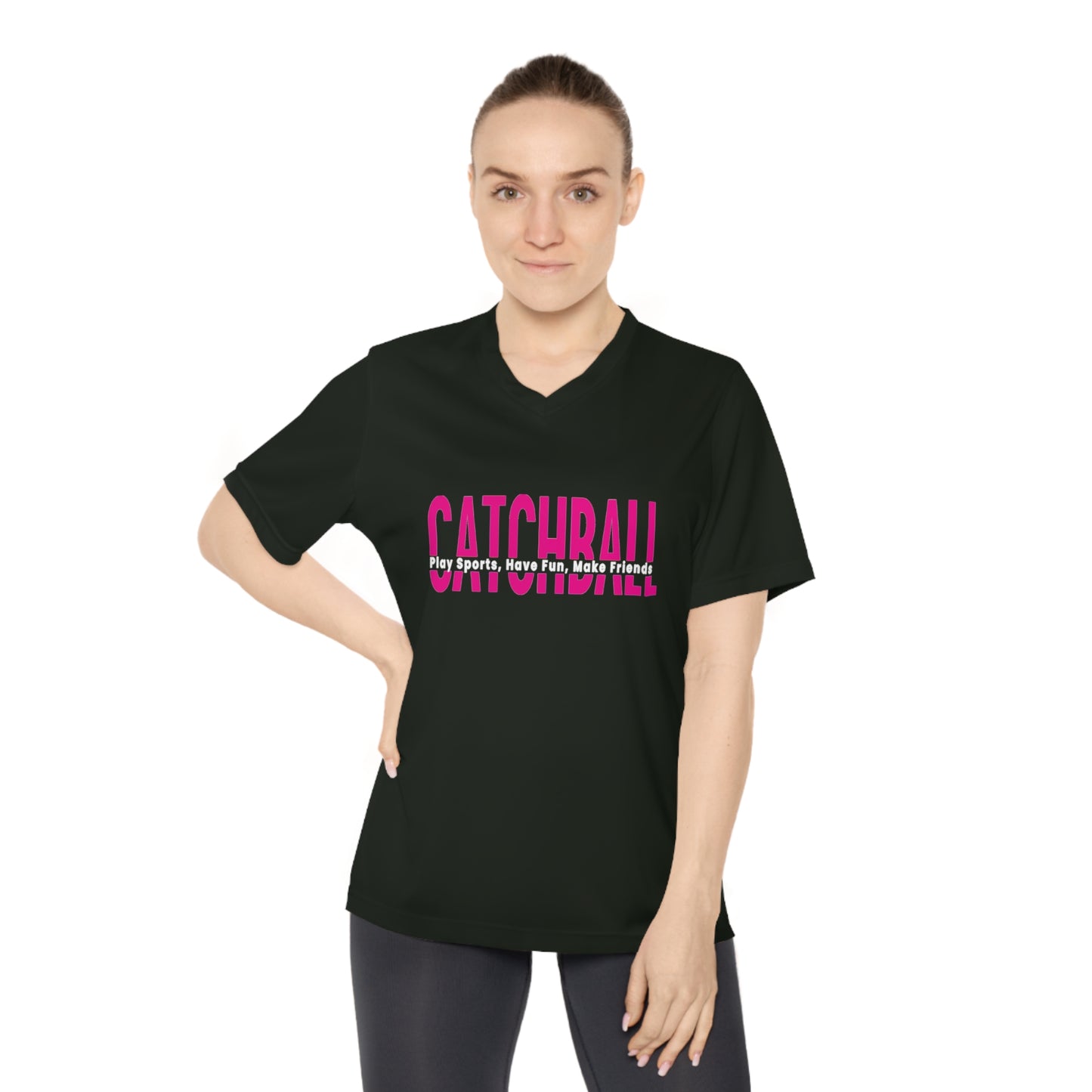 Catchball Women's T-Shirt Performance Catchball  T-Shirt V-Neck Catchball Logo Tee