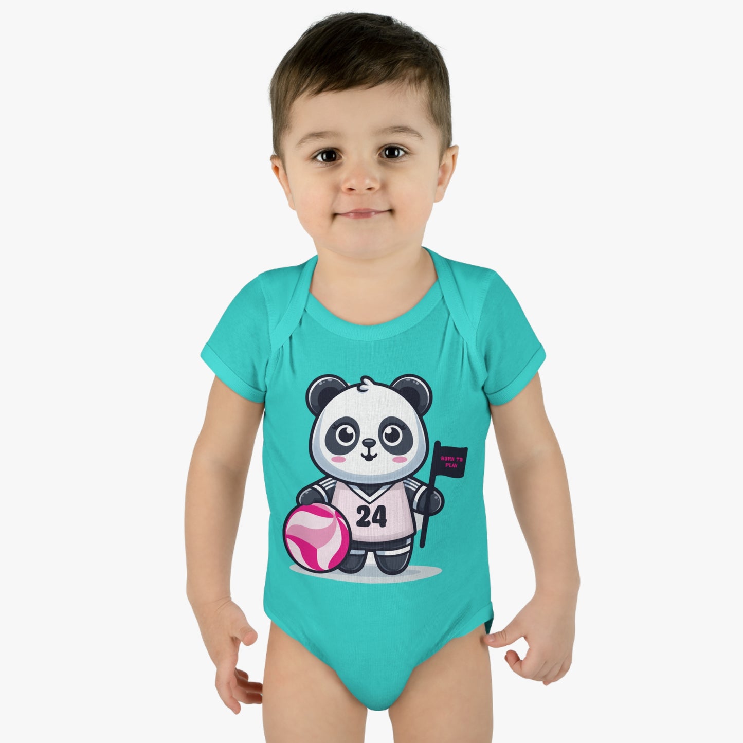 Infant Catchball Baby Rib Bodysuit Summer Panda Onesie Baby Short-Sleeve Bodysuit Catchball Baby-Shower Gift Newborn Birth Clothing Girl Catchball Onesie Boy Gift