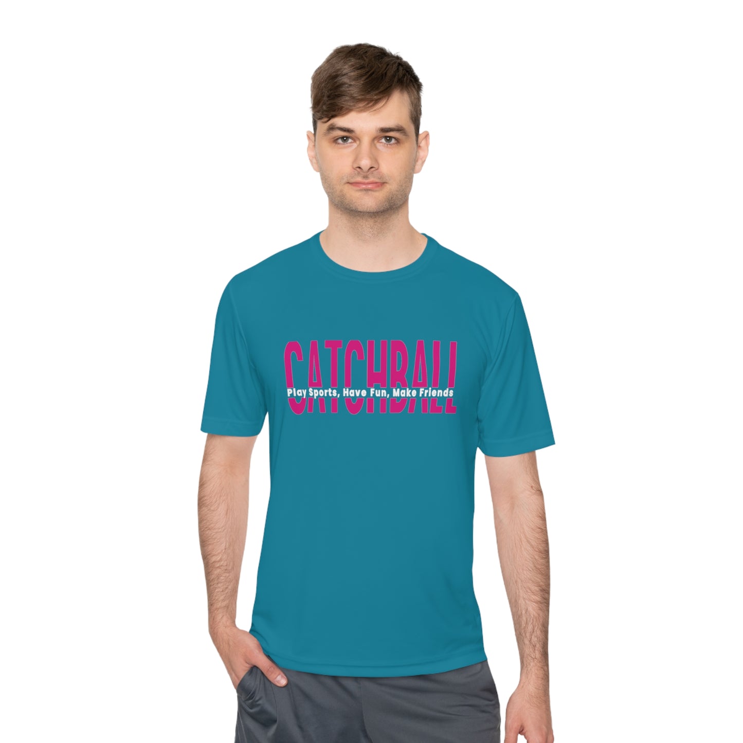 Catchball Women's Moisture-Wicking Relaxed T-Shirt Ladies Performance Tee Unisex