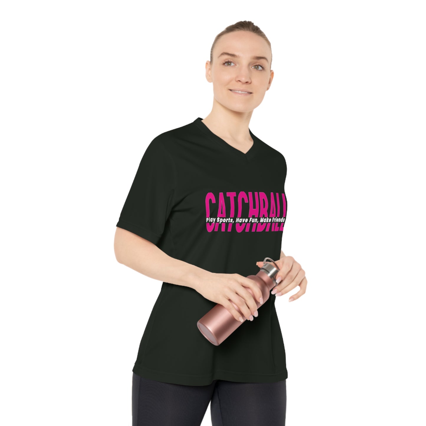 Catchball Women's T-Shirt Performance Catchball  T-Shirt V-Neck Catchball Logo Tee