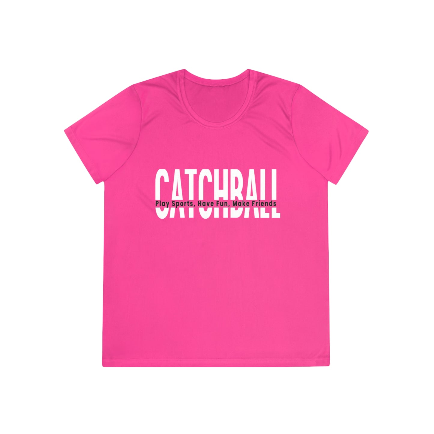 Catchball Women's T-Shirt Performance Ladies Catchball T-Shirt V-Neck Catchball Logo Tee Competitor