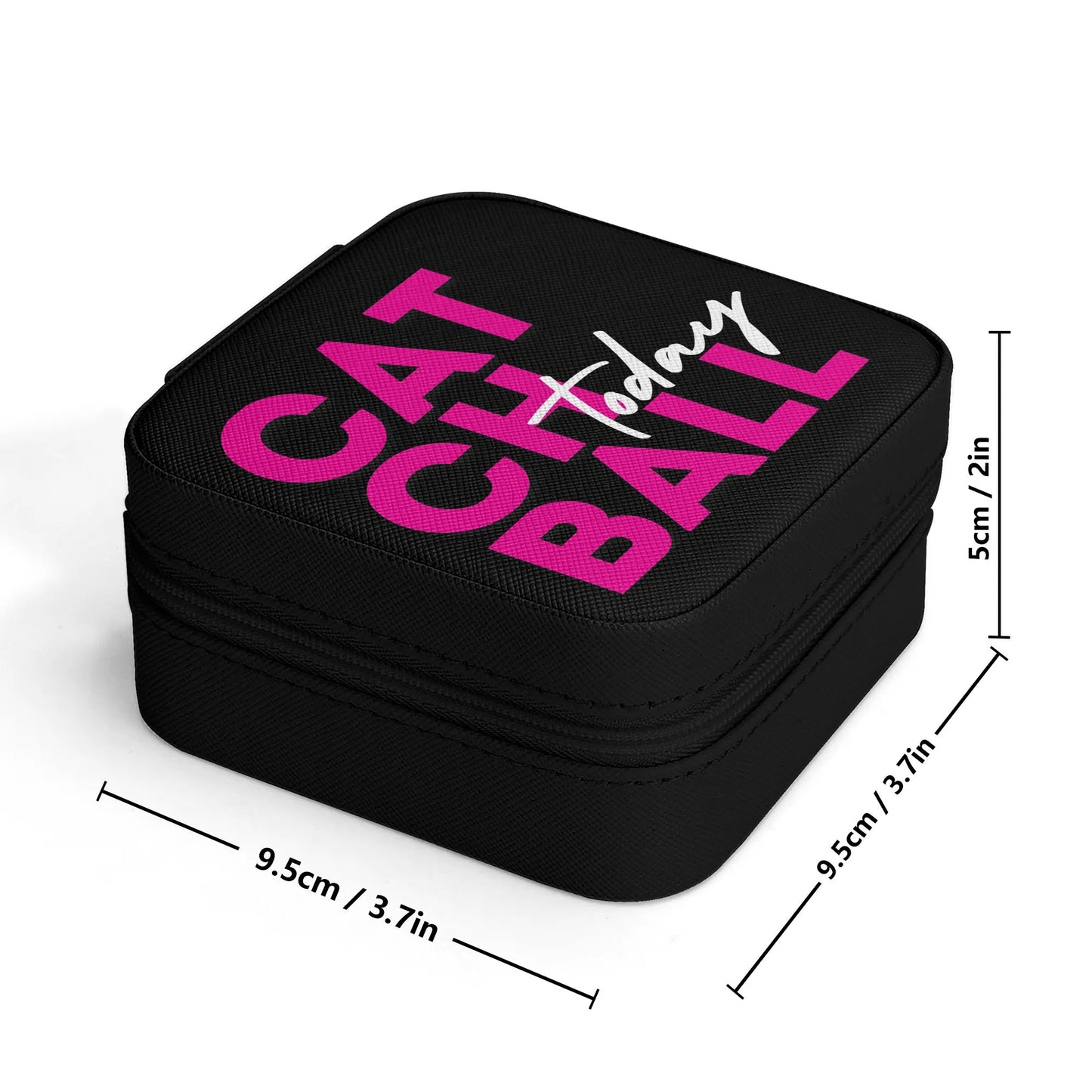 Catchball Today Square Jewelry Box Case Display with Zipper