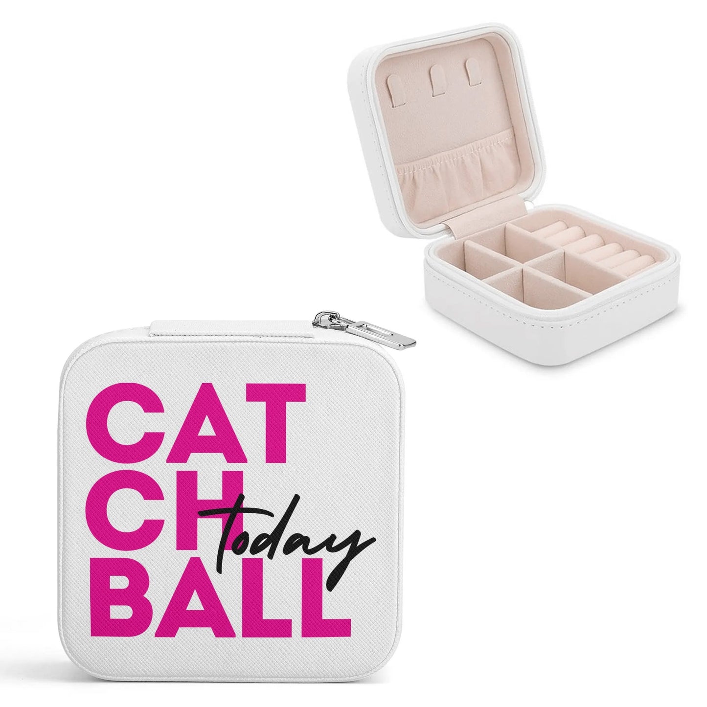 Catchball Today Square Jewelry Box Case Display with Zipper