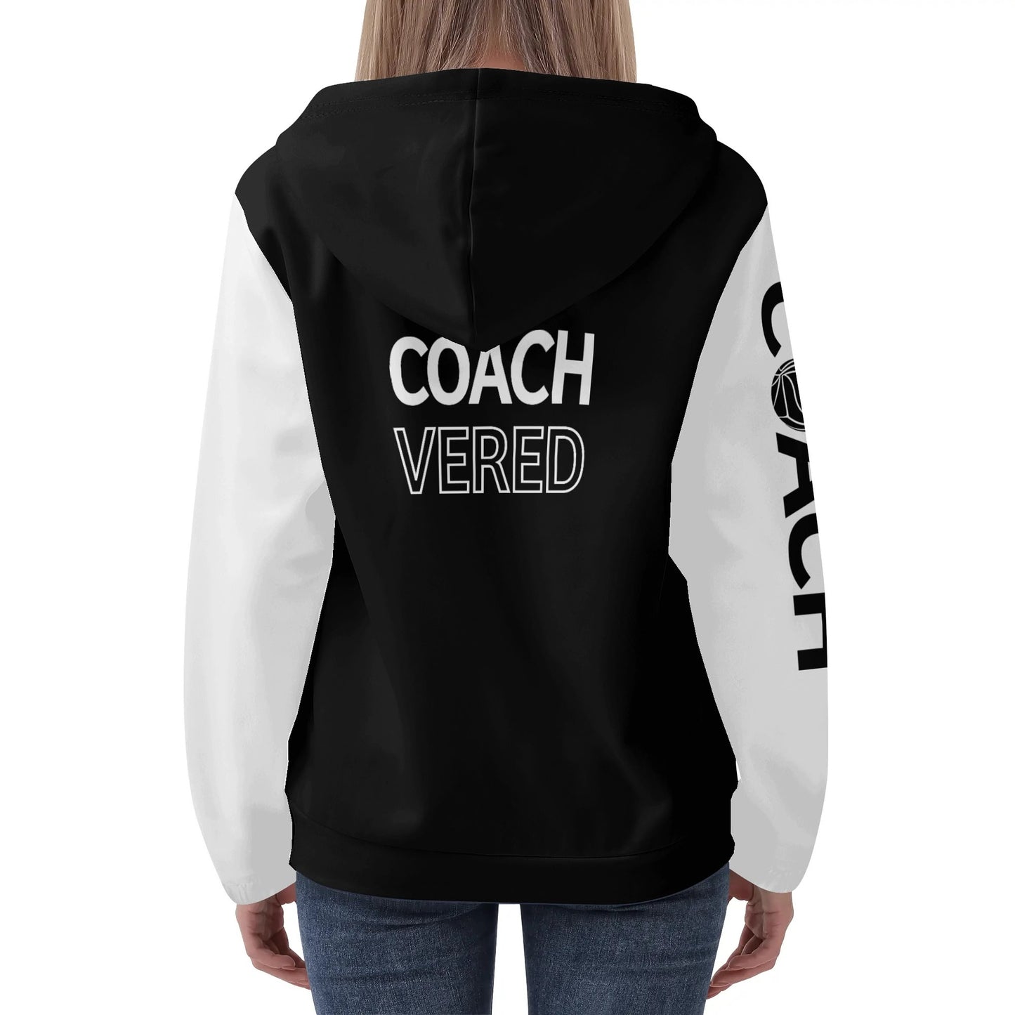 Womens Lightweight Zipper Jumper Sweatshirt Hoodie (Vered)