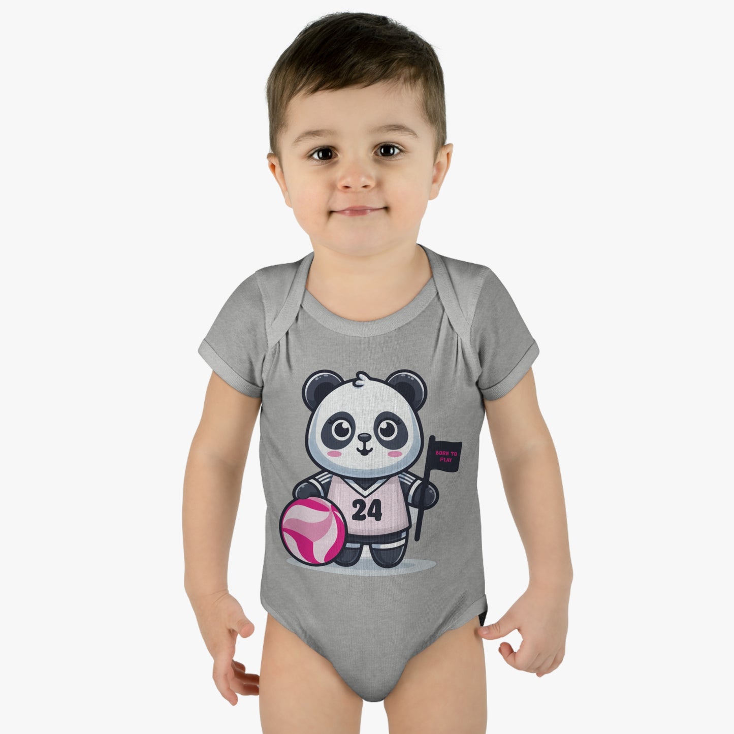 Infant Catchball Baby Rib Bodysuit Summer Panda Onesie Baby Short-Sleeve Bodysuit Catchball Baby-Shower Gift Newborn Birth Clothing Girl Catchball Onesie Boy Gift