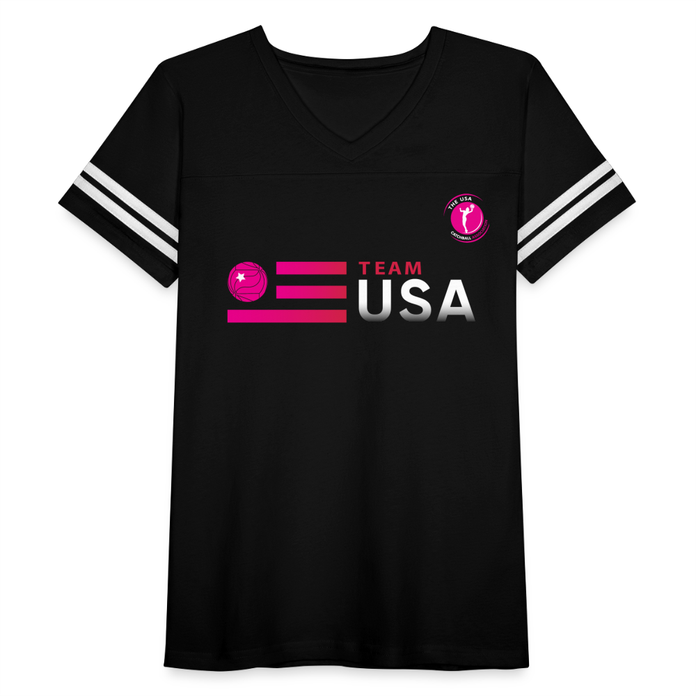 Team USA - USACA - Women’s Vintage Sport T-Shirt - black/white