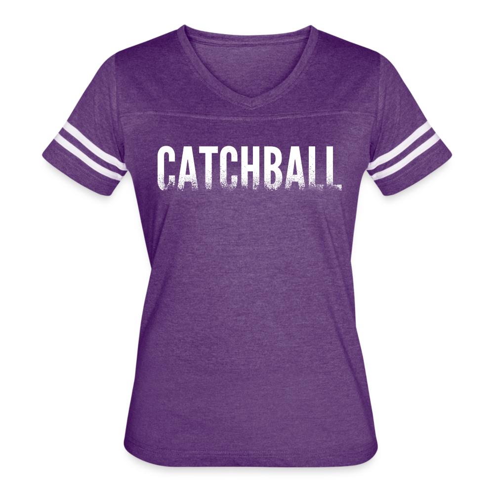 Catchball Dissolving Characters Women’s Vintage Sport T-Shirt - vintage purple/white