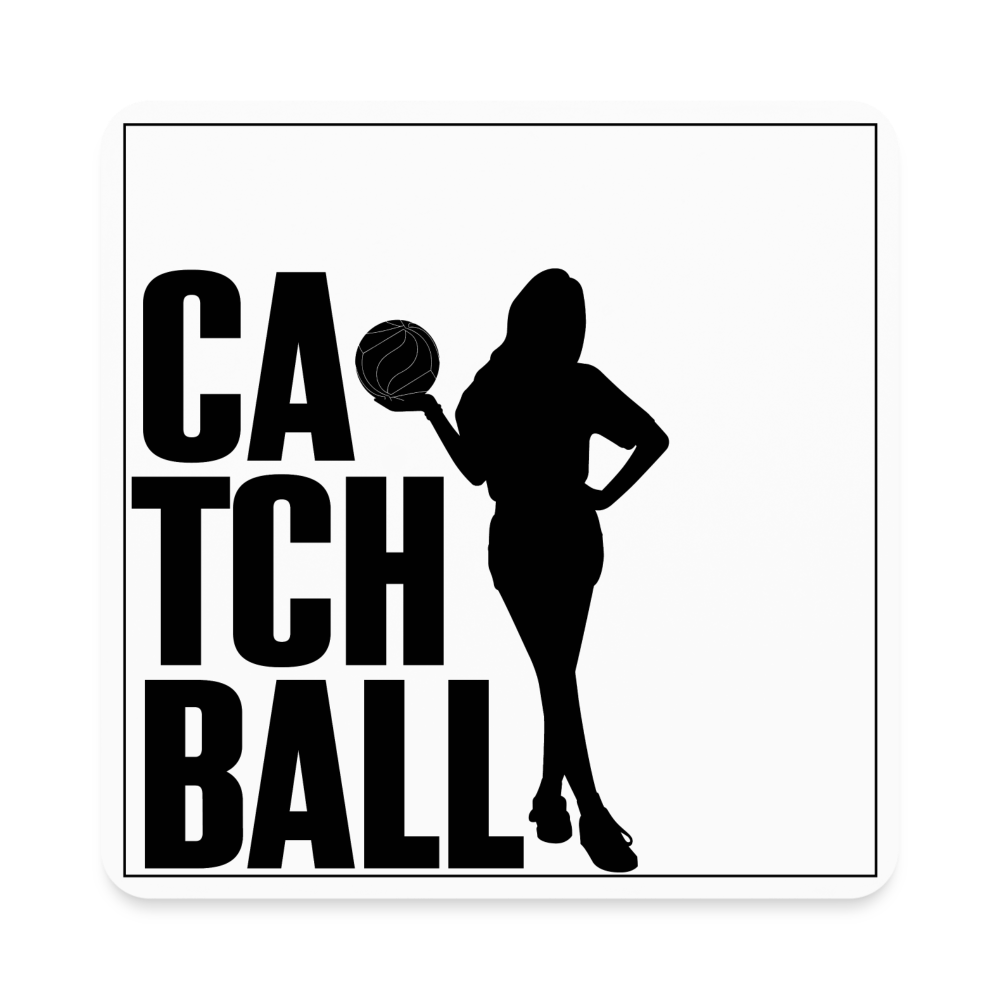 CA-TCH-BALL Square Magnet - white