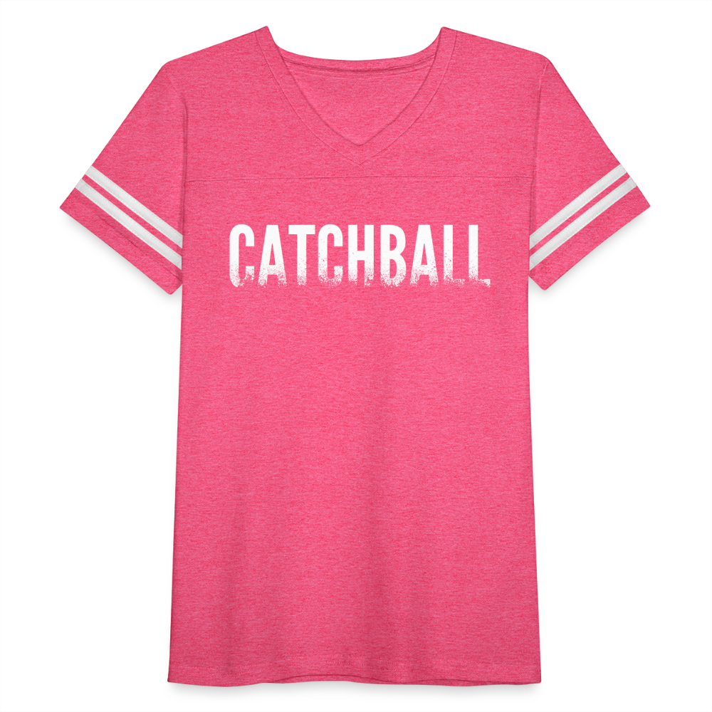 Catchball Dissolving Characters Women’s Vintage Sport T-Shirt - vintage pink/white