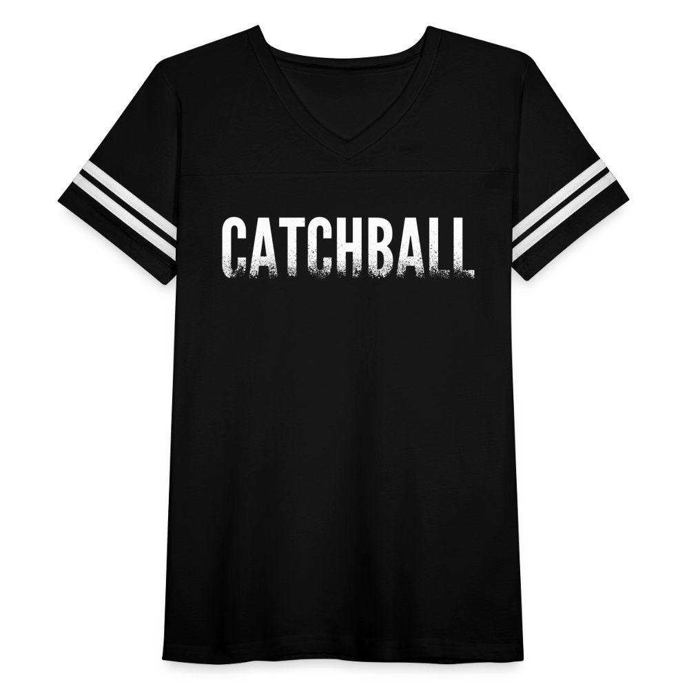 Catchball Dissolving Characters Women’s Vintage Sport T-Shirt - black/white