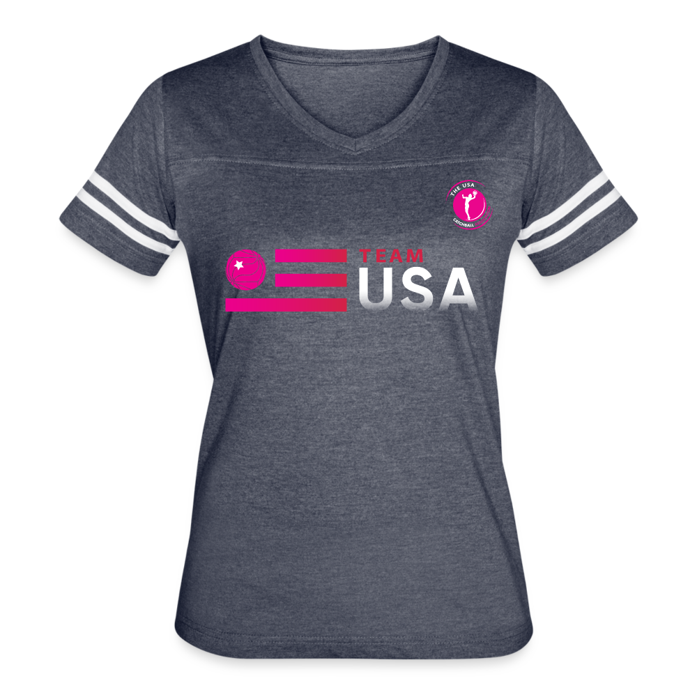 Team USA - USACA - Women’s Vintage Sport T-Shirt - vintage navy/white