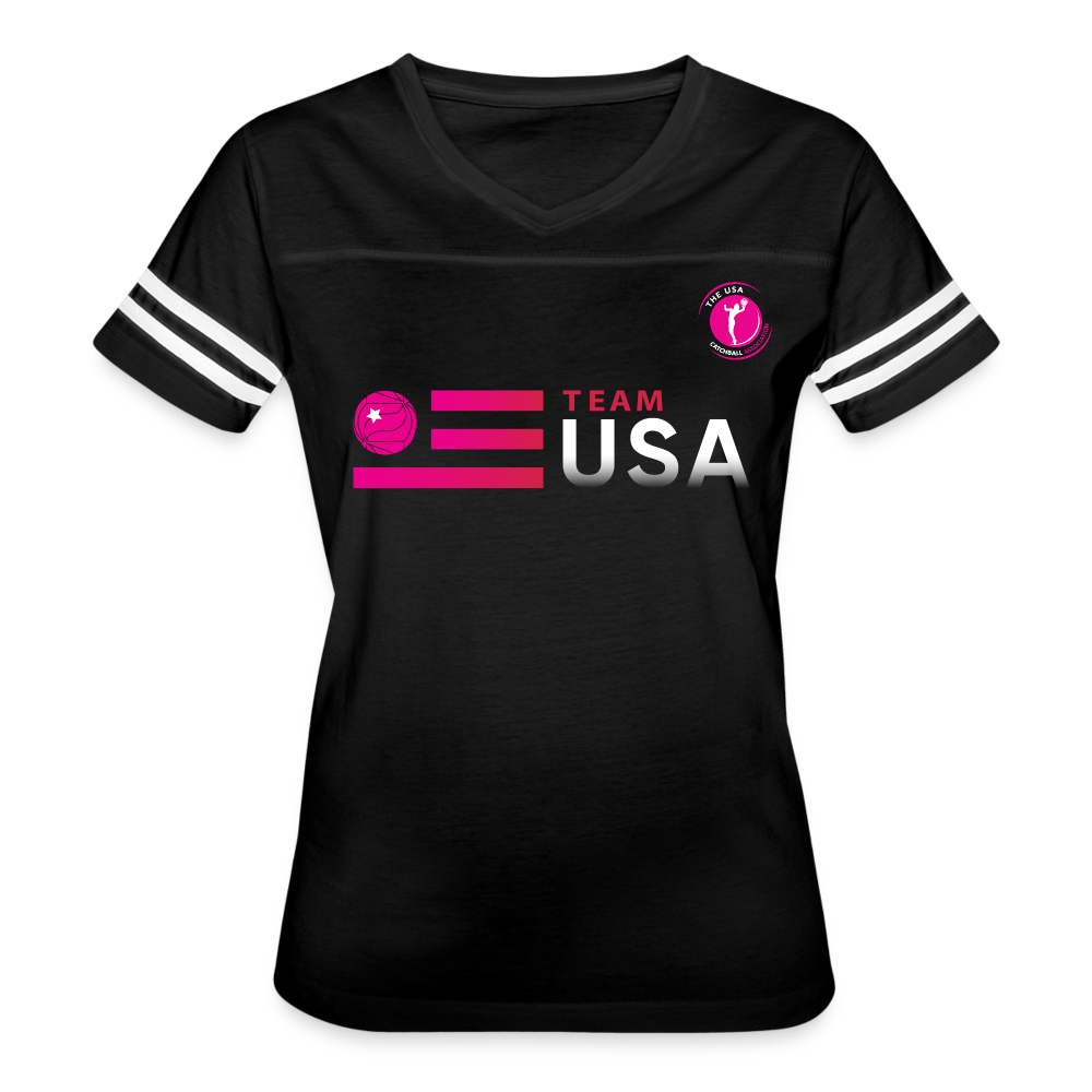 Team USA - USACA - Women’s Vintage Sport T-Shirt - black/white