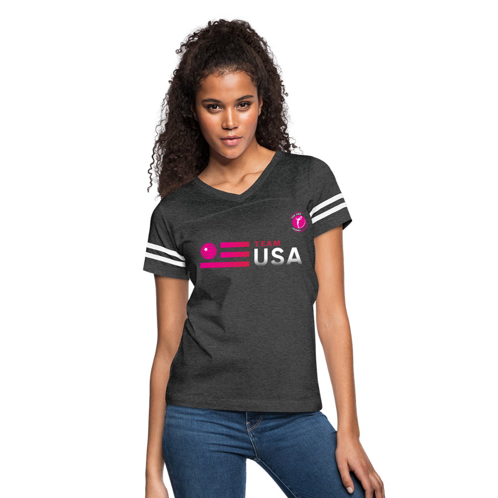 Team USA - USACA - Women’s Vintage Sport T-Shirt - vintage smoke/white