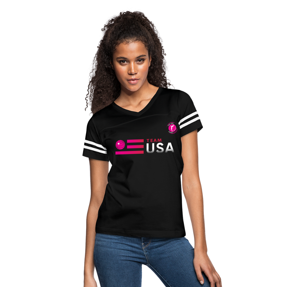 Team USA - USACA - Women’s Vintage Sport T-Shirt - black/white