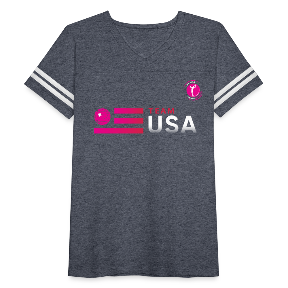 Team USA - USACA - Women’s Vintage Sport T-Shirt - vintage navy/white