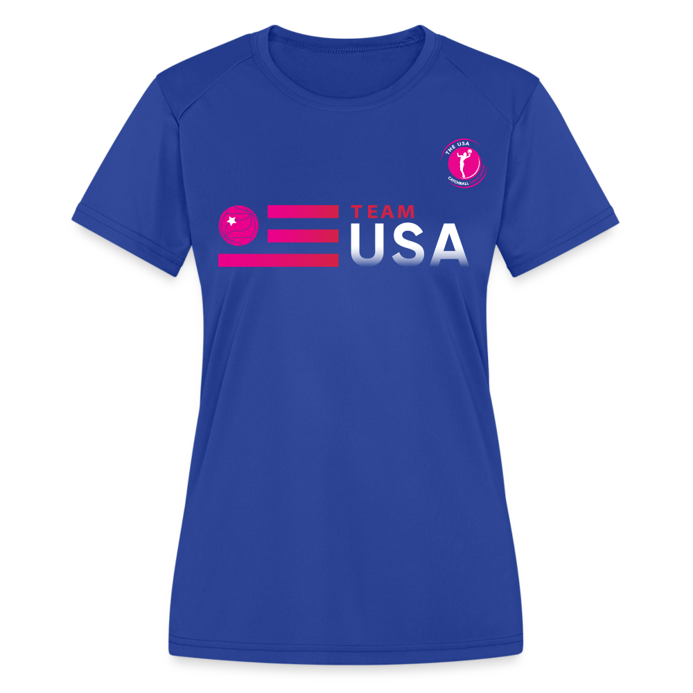 Team USA - USACA - Women's Moisture Wicking Performance T-Shirt - royal blue