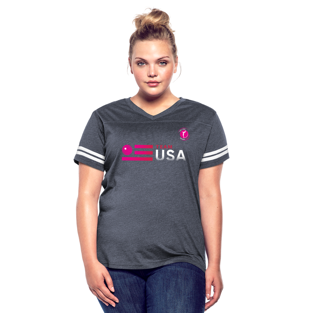 Team USA - USACA - Women’s Vintage Sport T-Shirt - vintage navy/white