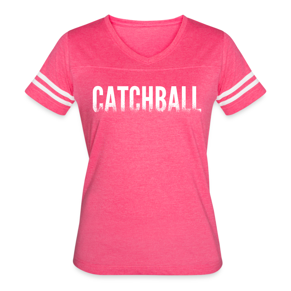 Catchball Dissolving Characters Women’s Vintage Sport T-Shirt - vintage pink/white