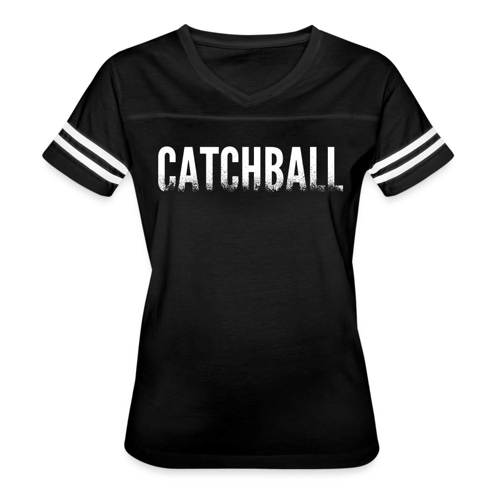 Catchball Dissolving Characters Women’s Vintage Sport T-Shirt - black/white