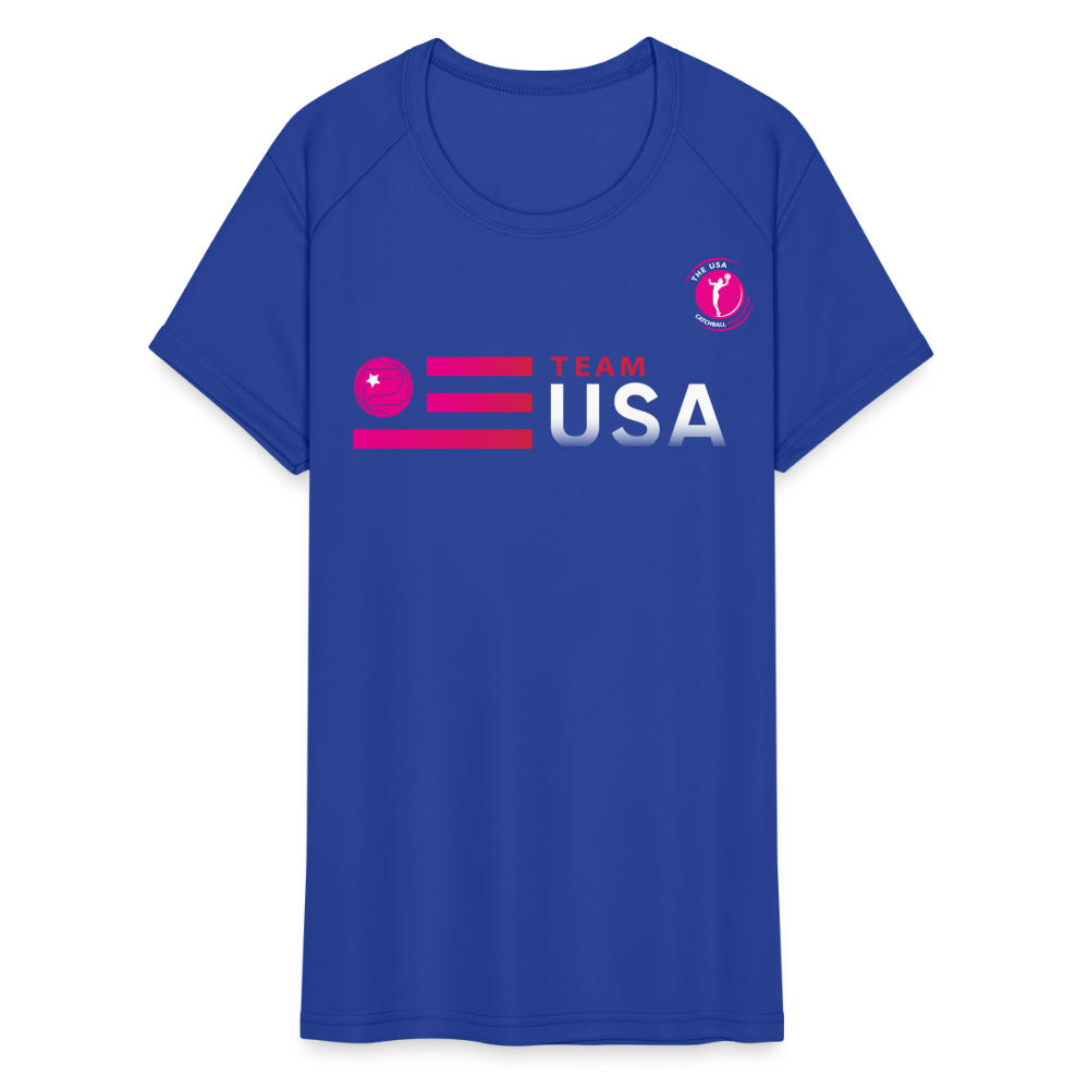 Team USA - USACA - Women's Moisture Wicking Performance T-Shirt - royal blue