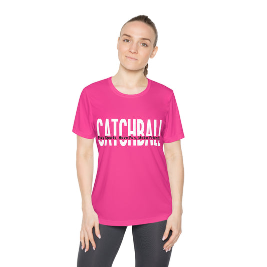 Catchball Women's T-Shirt Performance Ladies Catchball T-Shirt V-Neck Catchball Logo Tee Competitor