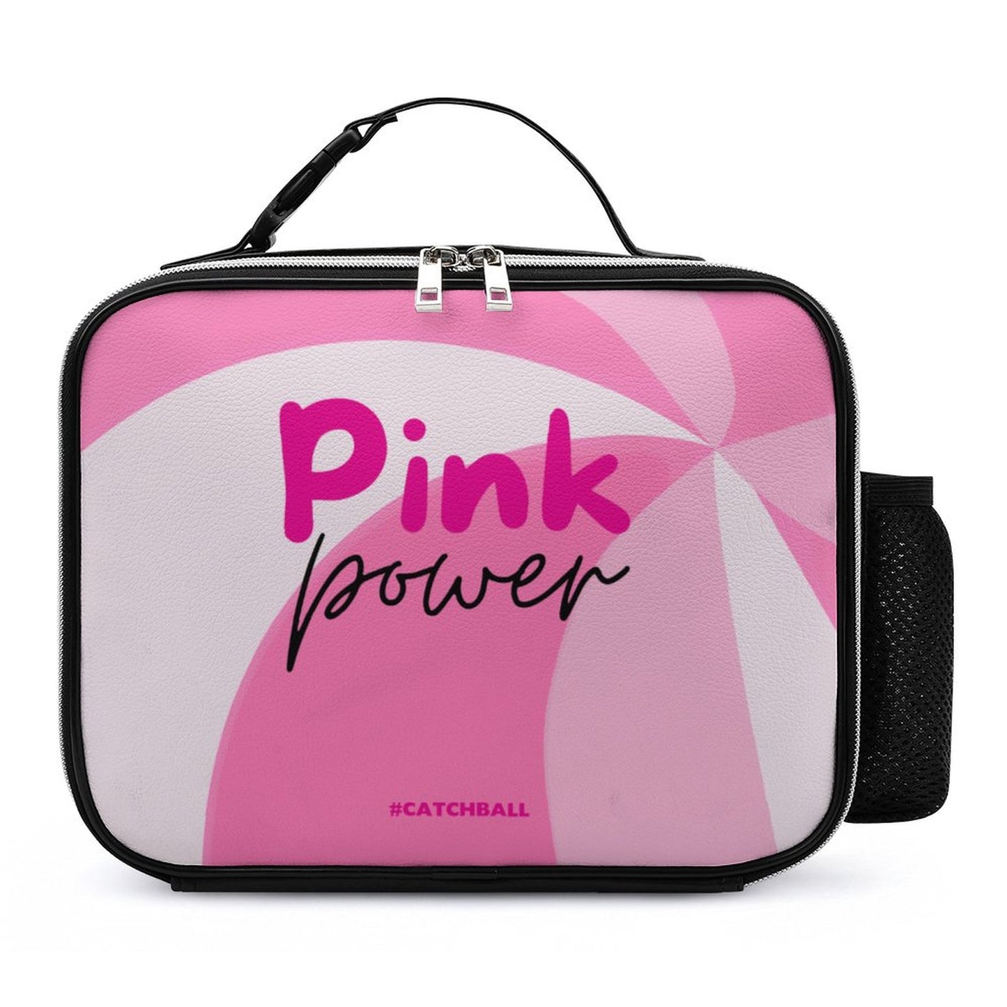 PU Leak-proof Lunch Bag with Detachable Buckled Handle