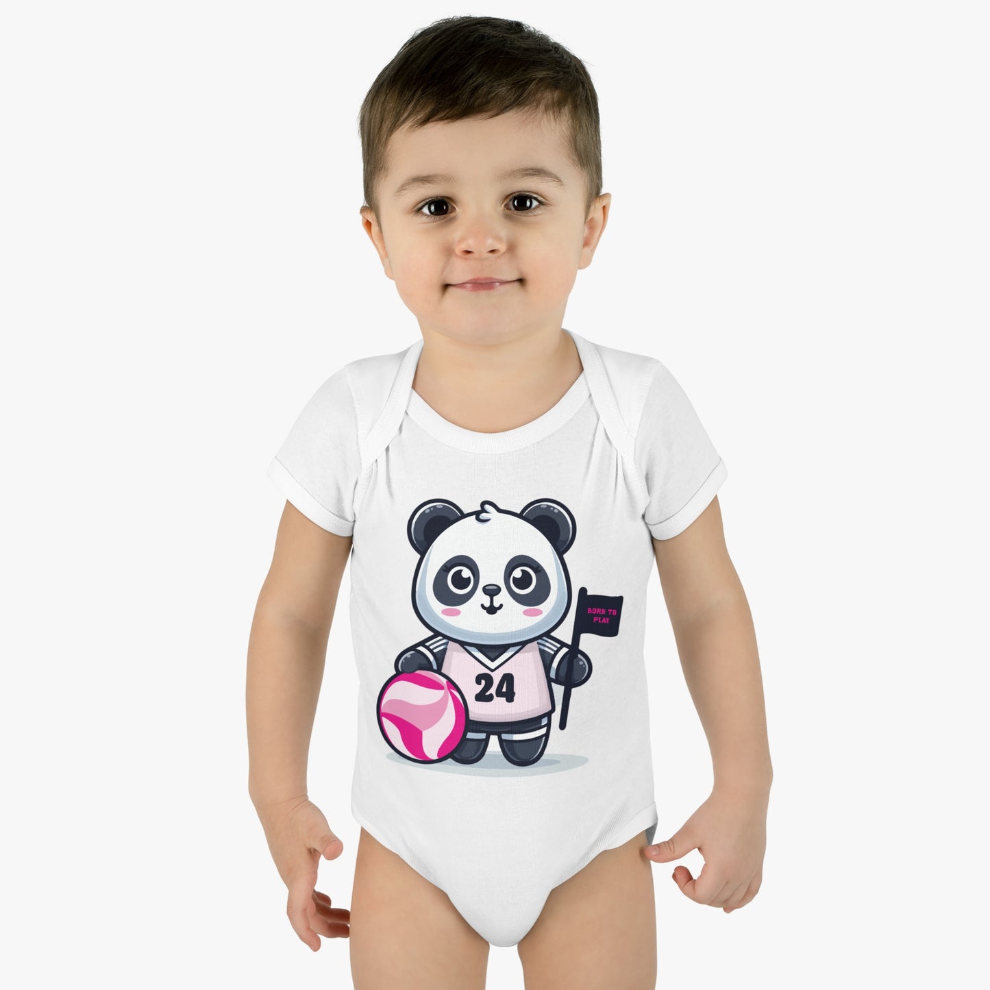 Infant Catchball Baby Rib Bodysuit Summer Panda Onesie Baby Short-Sleeve Bodysuit Catchball Baby-Shower Gift Newborn Birth Clothing Girl Catchball Onesie Boy Gift