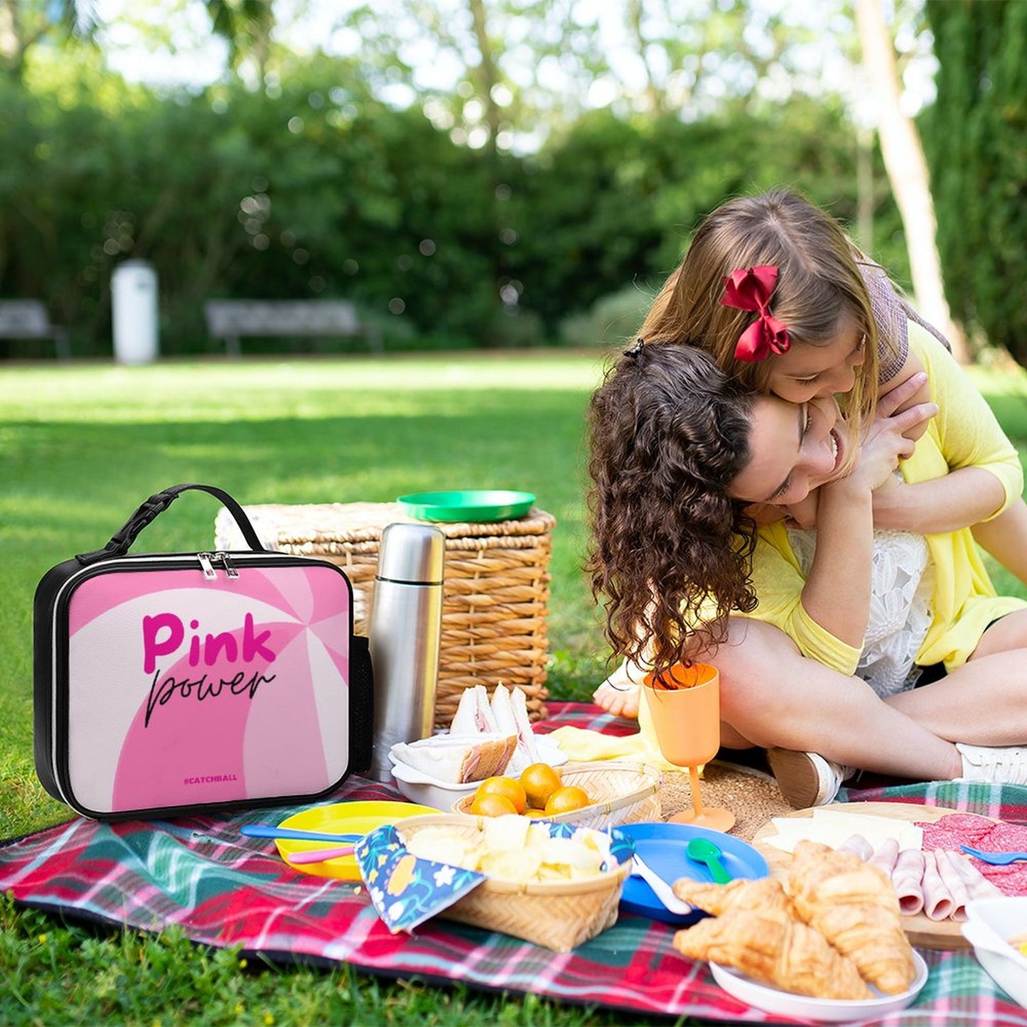 PU Leak-proof Lunch Bag with Detachable Buckled Handle