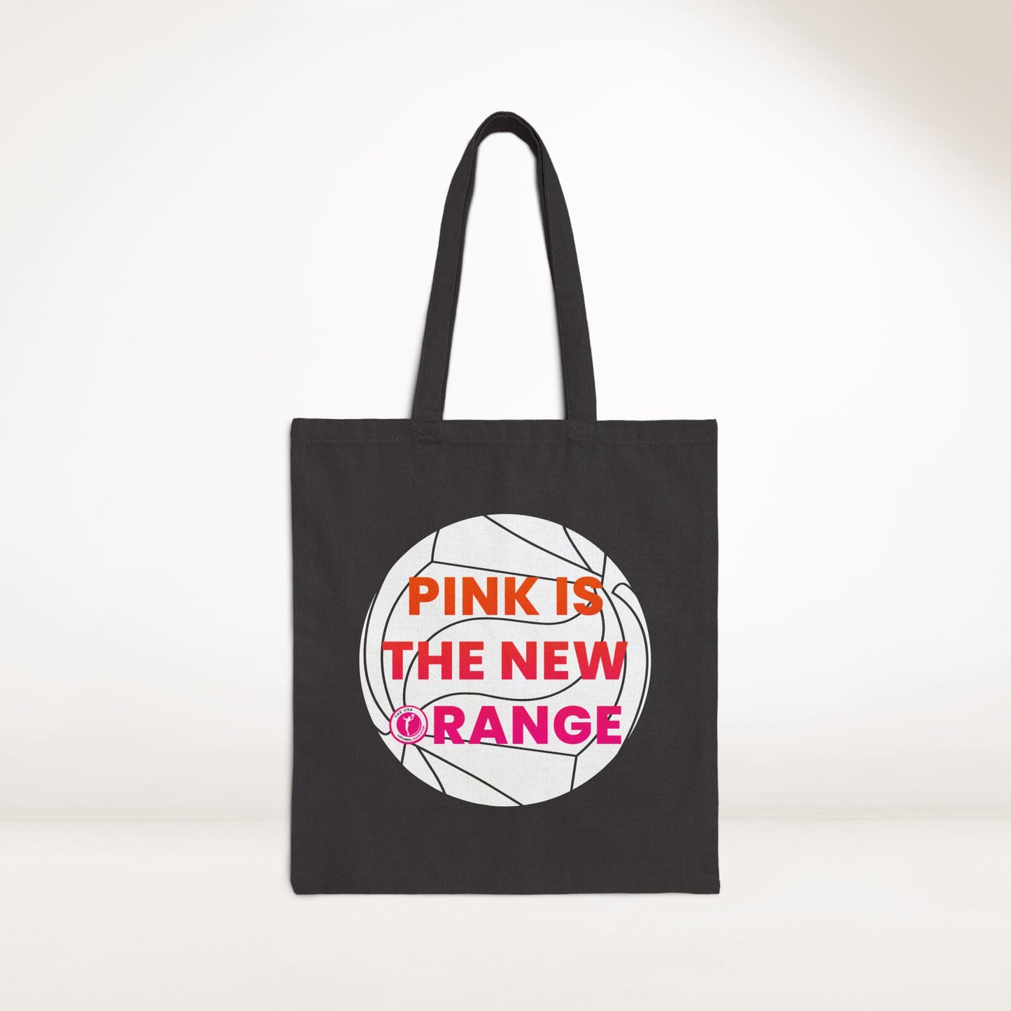 Catchball "Pink Is The New Orange" Cotton Canvas Tote Bag