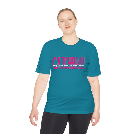 Catchball Women's Moisture-Wicking Relaxed T-Shirt Ladies Performance Tee Unisex