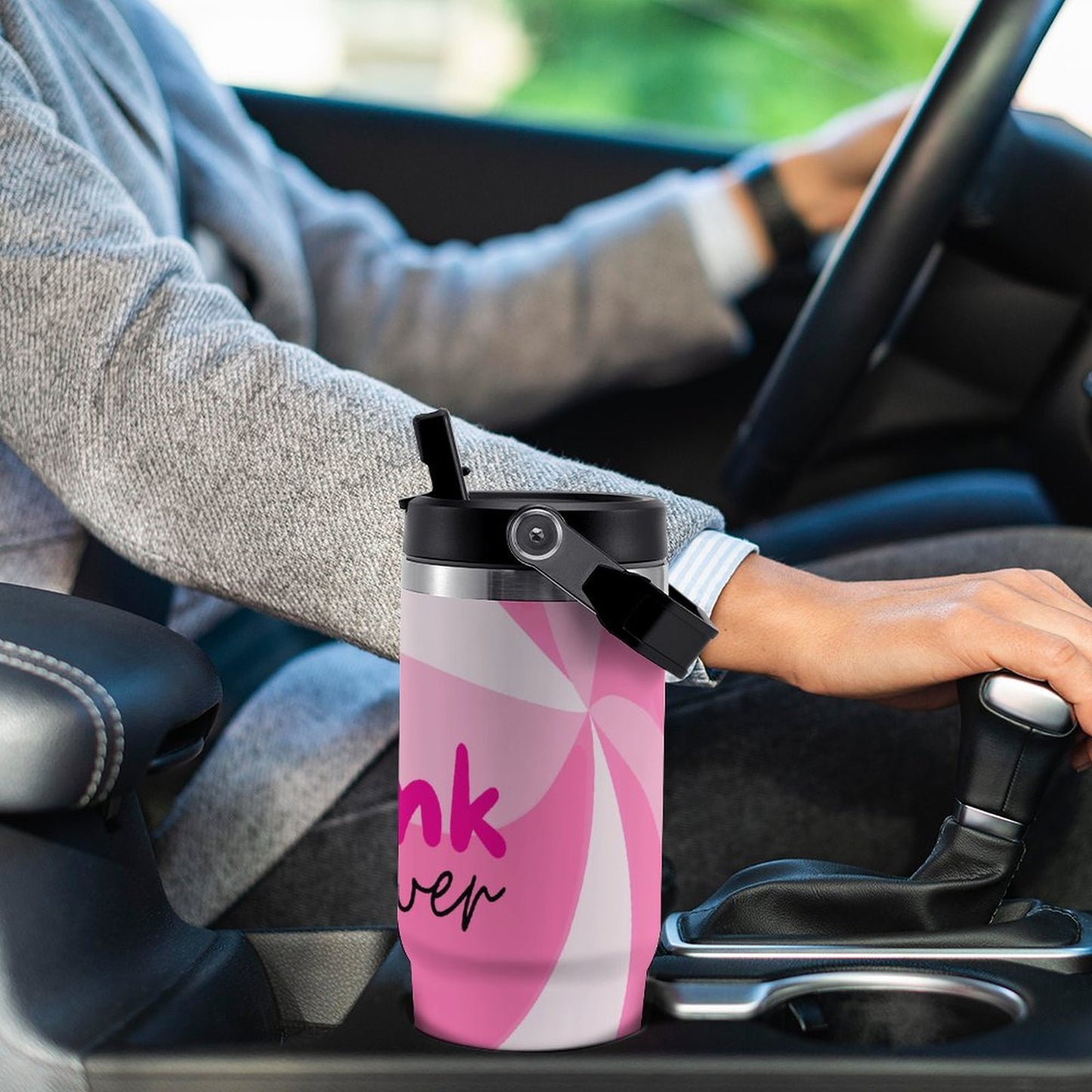 30oz Water Bottle Car Cup with Handle