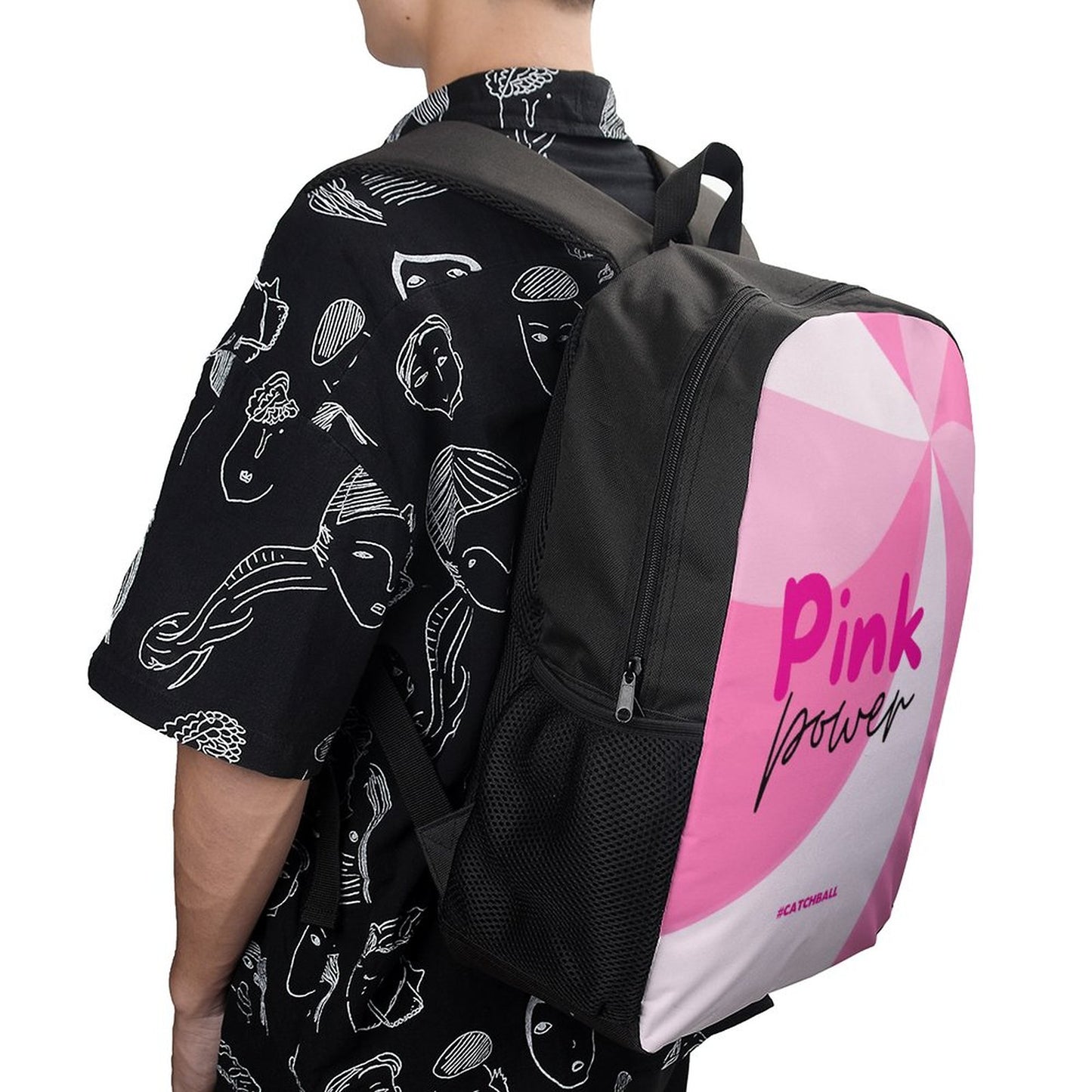 17 inch Black Schoolbag & Shoulder Backpack
