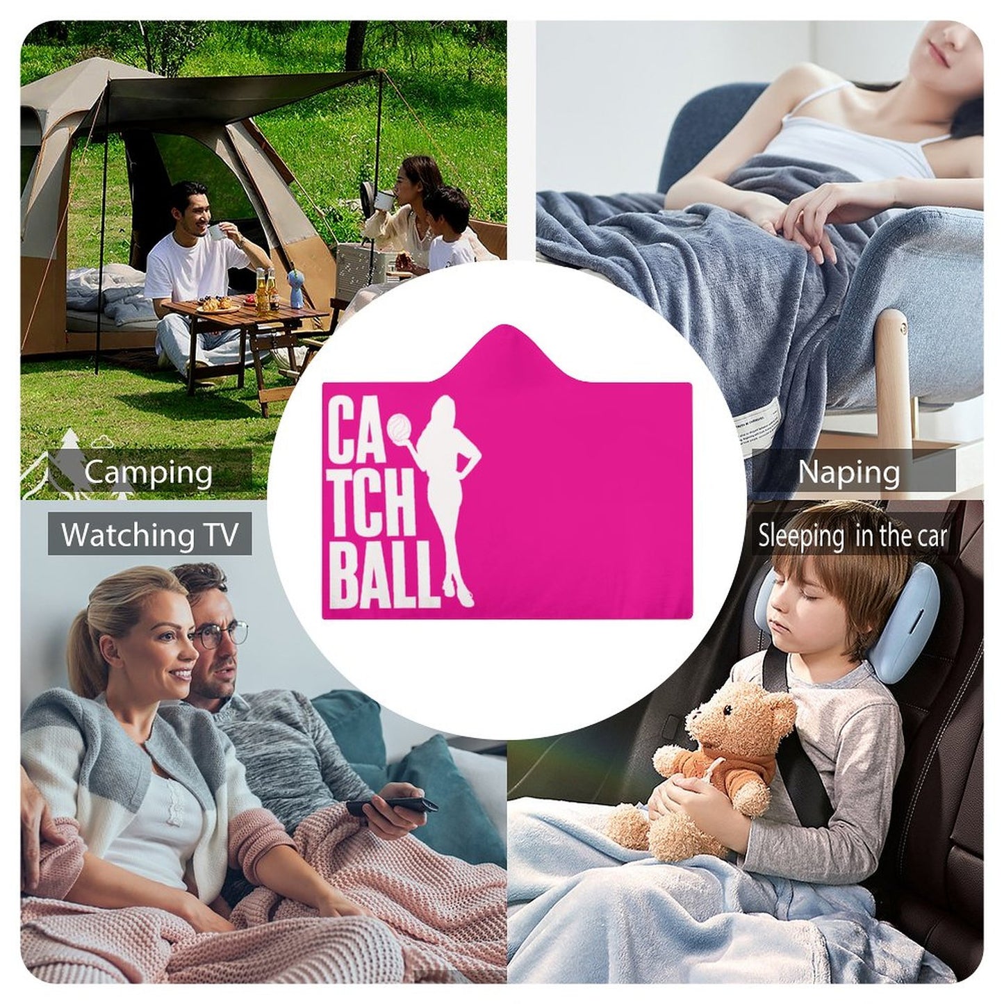 Wrap Hooded Blanket - 60"x80"/ 150x200cm