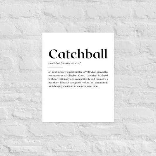 Catchball Dictionary Definition Poster Wall Art