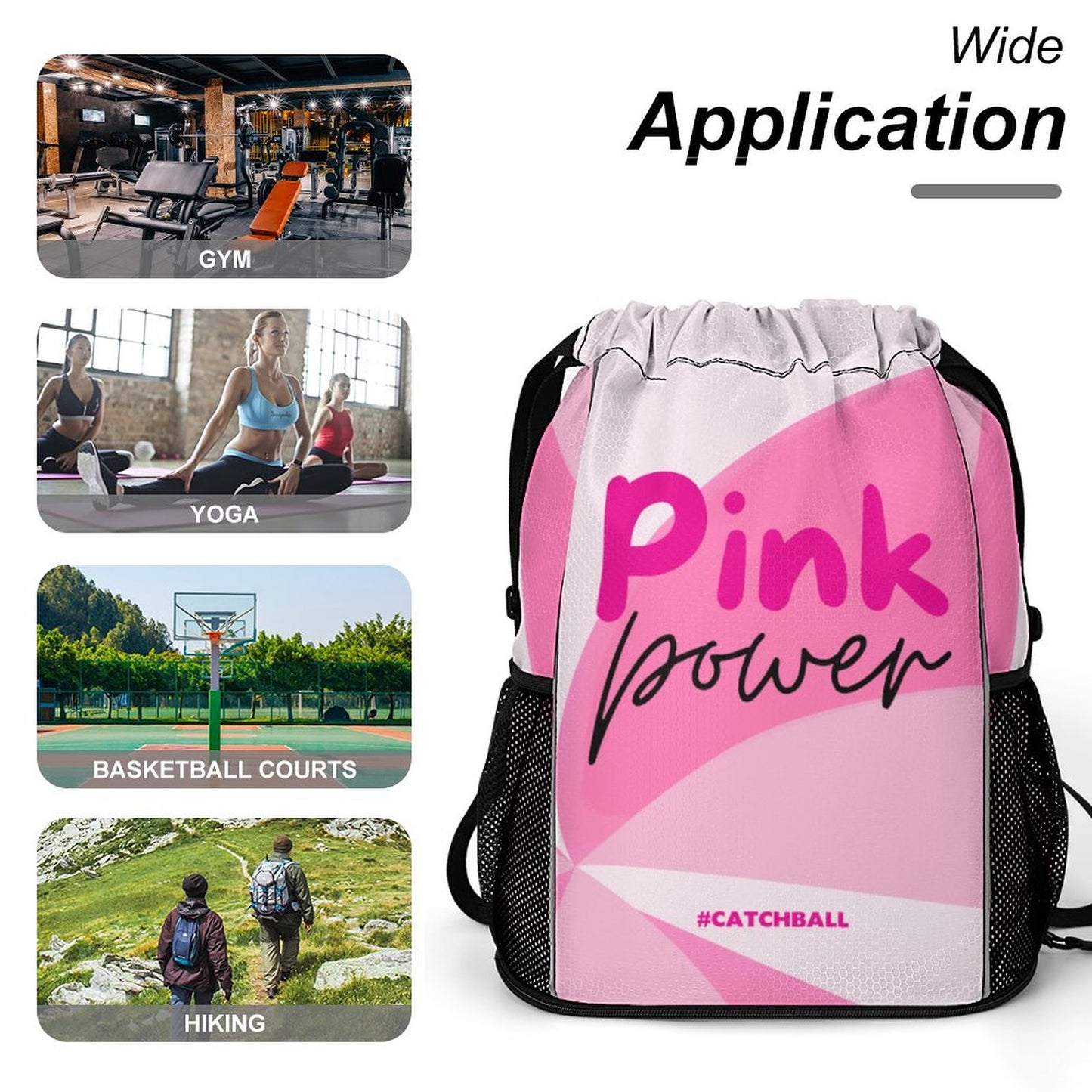 Waffle Cloth Sprots Drawstring Bag