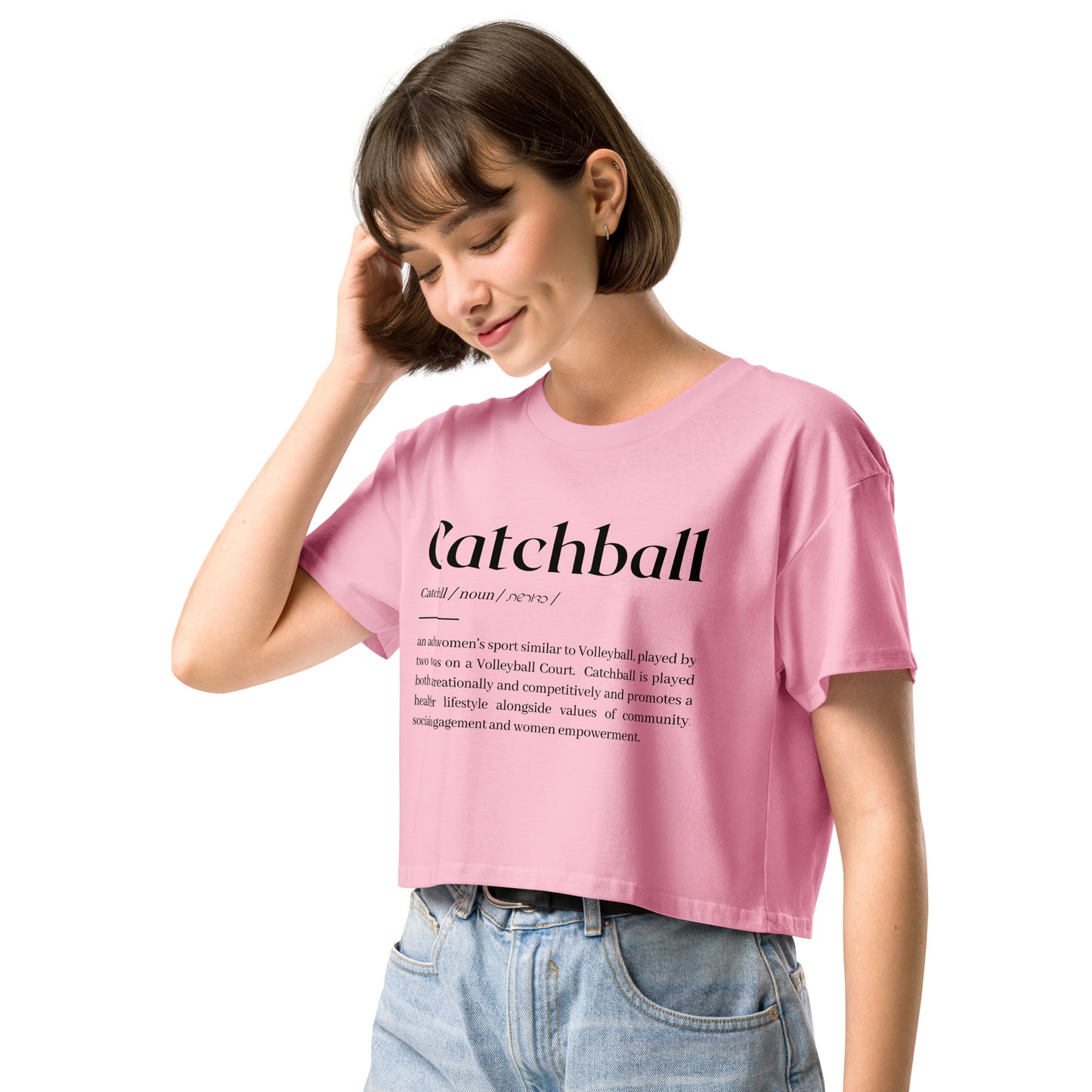 Catchball Dictionary Definition Women’s crop top